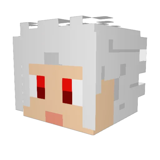 Aarmaros Minecraft avatar head, 3D render