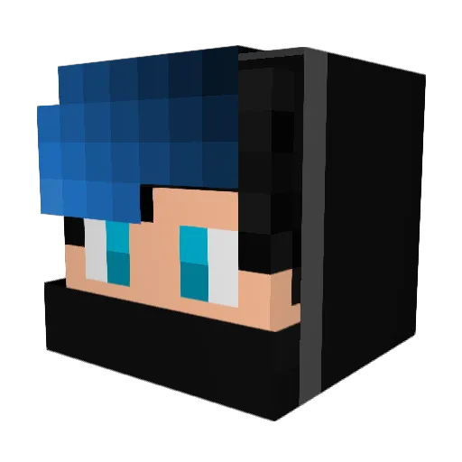 Aarmer Minecraft avatar head, 3D render