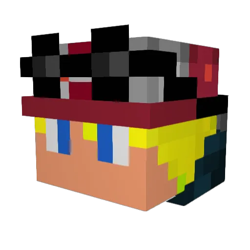 Aaron296 Minecraft avatar head, 3D render