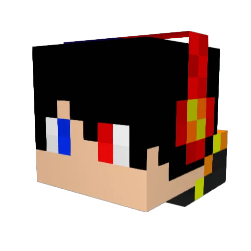 Aaron30 Minecraft avatar head, 3D render