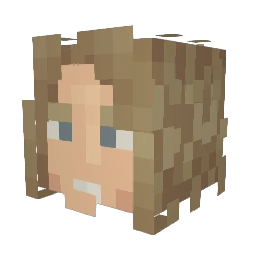 Aaron4995 Minecraft avatar head, 3D render