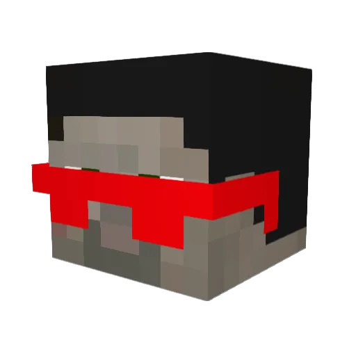 AaronBacon Minecraft avatar head, 3D render