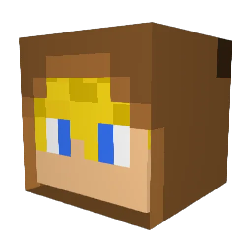 AaronDMMC Minecraft avatar head, 3D render