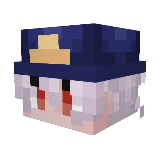AaronHahaHehe Minecraft avatar head, 3D render