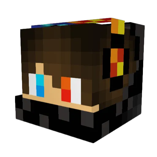 AaronJ222 Minecraft avatar head, 3D render