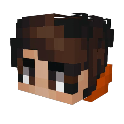 AaronMadTeaParty Minecraft avatar head, 3D render
