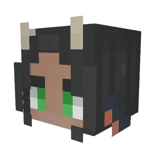 AaronPezuri Minecraft avatar head, 3D render