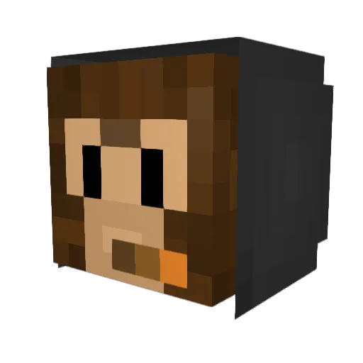 AaronSchueni Minecraft avatar head, 3D render