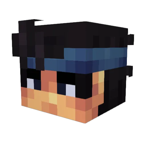 AaronTK Minecraft avatar head, 3D render