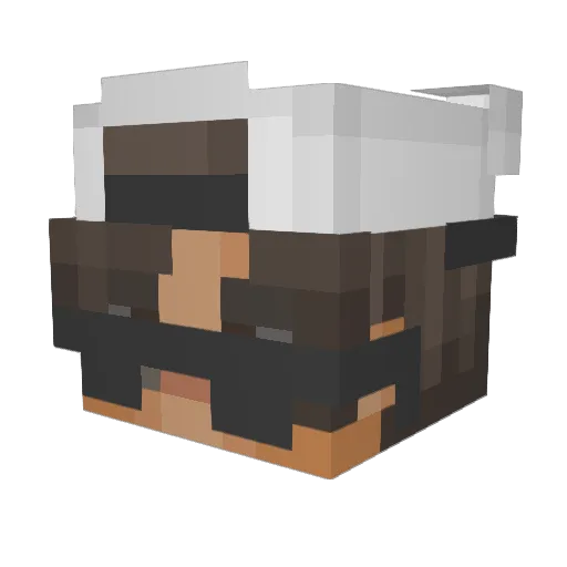 Aaron_34 Minecraft avatar head, 3D render