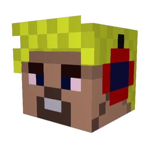 Aaron_A5 Minecraft avatar head, 3D render