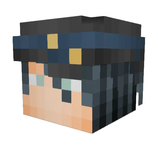 Aaron_Dox Minecraft avatar head, 3D render