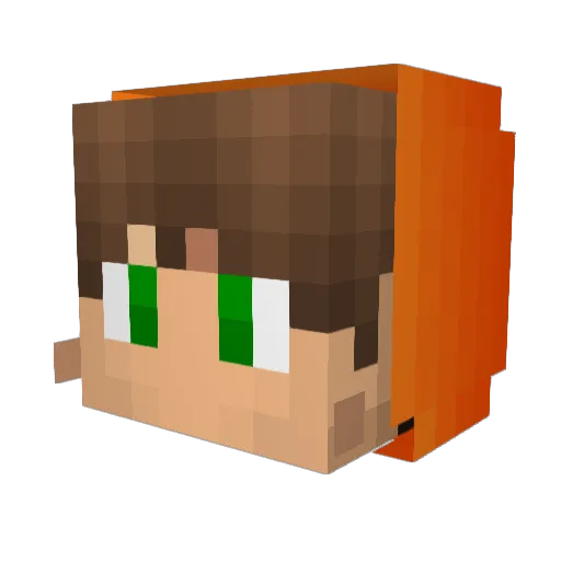 Aaronasaurus_Rex Minecraft avatar head, 3D render