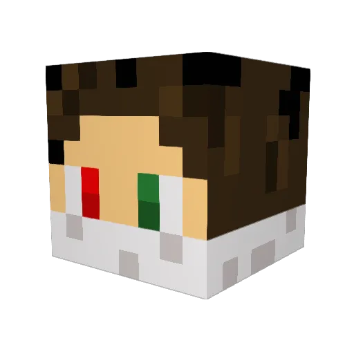 Aaronibio Minecraft avatar head, 3D render