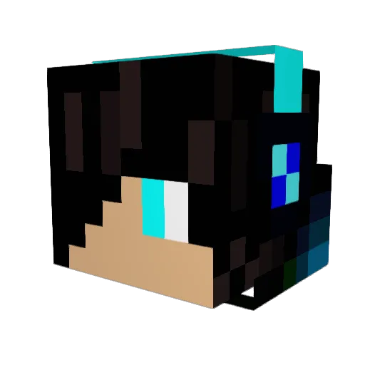 Aarononfire Minecraft avatar head, 3D render