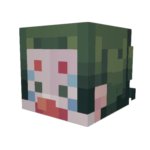 Aaronopoliss Minecraft avatar head, 3D render