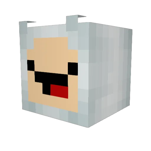 Aartapel Minecraft avatar head, 3D render