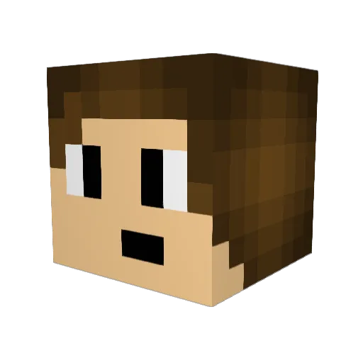 Aartcraft Minecraft avatar head, 3D render