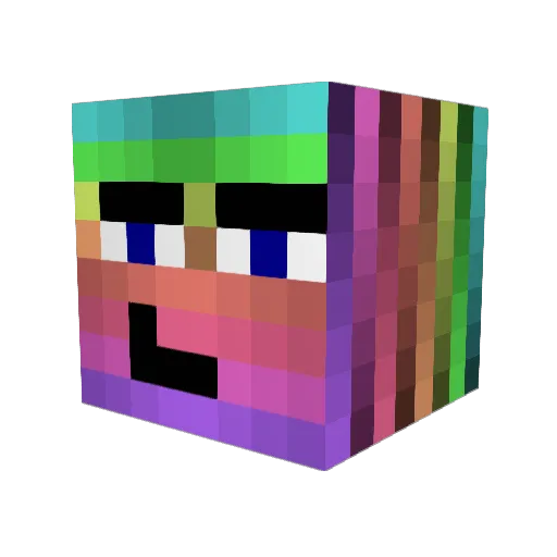Aarvark2pt0 Minecraft avatar head, 3D render