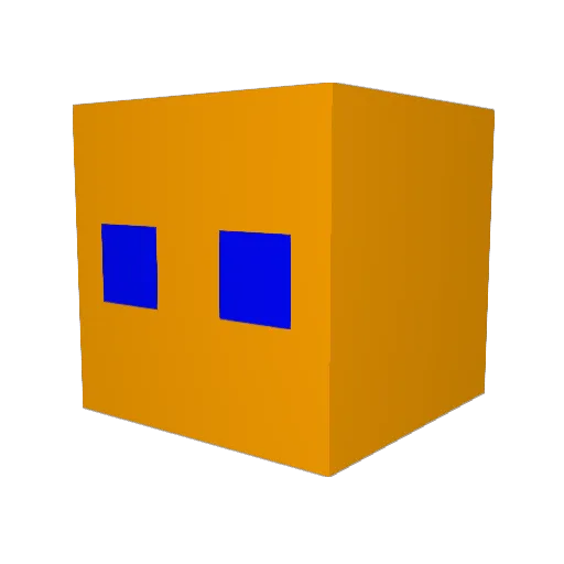 Aarviin Minecraft avatar head, 3D render