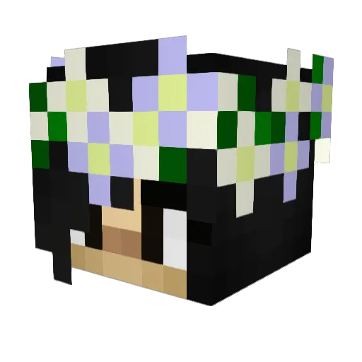 Aaryaa Minecraft avatar head, 3D render