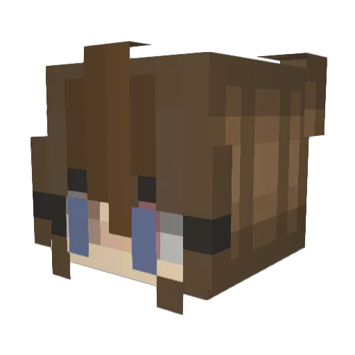 Aastra5 Minecraft avatar head, 3D render