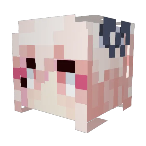 Aatcho Minecraft avatar head, 3D render