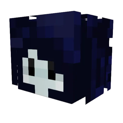 Aatlaass Minecraft avatar head, 3D render