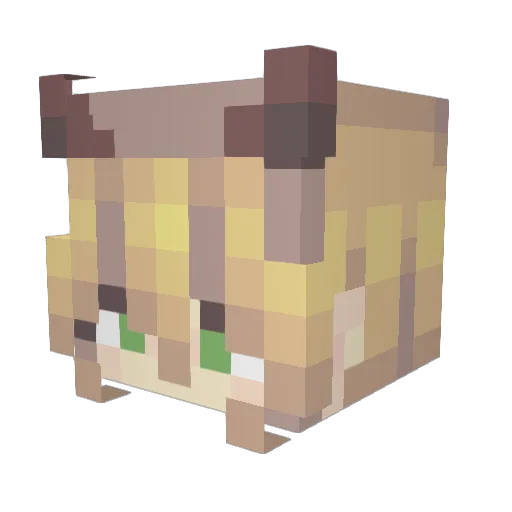 Aatune Minecraft avatar head, 3D render