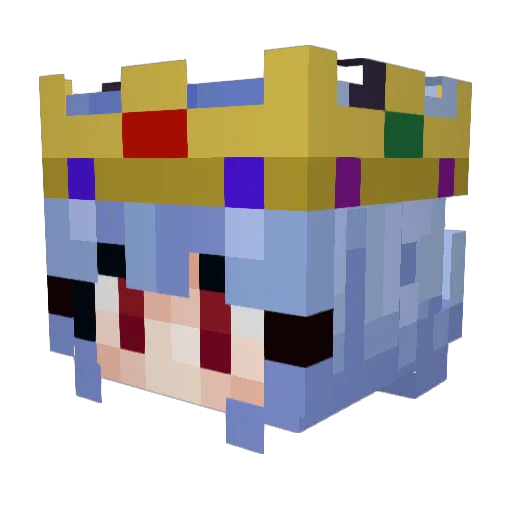Aavavavi Minecraft avatar head, 3D render