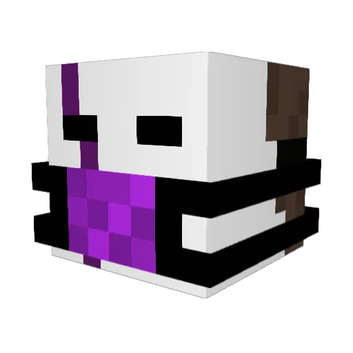 Aaymrick Minecraft avatar head, 3D render