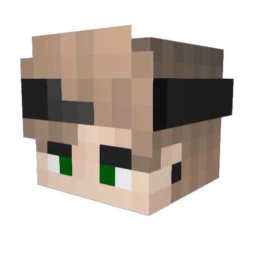 Ab0_Hasan Minecraft avatar head, 3D render