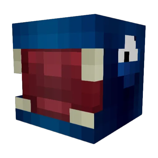 Ab0ry Minecraft avatar head, 3D render