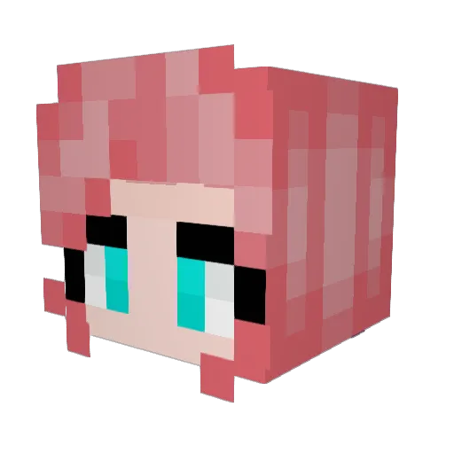 Ab1Meli Minecraft avatar head, 3D render