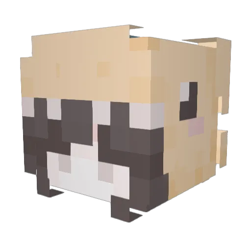 Ab24no_CPU Minecraft avatar head, 3D render