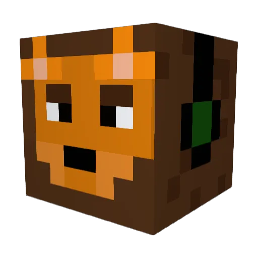 AbL_9 Minecraft avatar head, 3D render