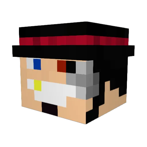 AbOdeCool Minecraft avatar head, 3D render