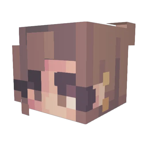 Ababdiggi Minecraft avatar head, 3D render