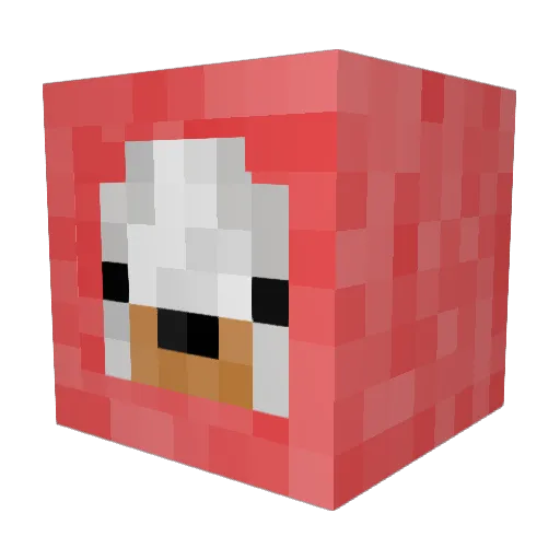 AbabidleSalmon Minecraft avatar head, 3D render