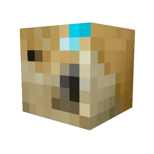 Abacoa Minecraft avatar head, 3D render