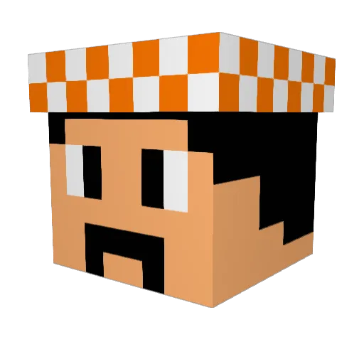 Abadi13 Minecraft avatar head, 3D render
