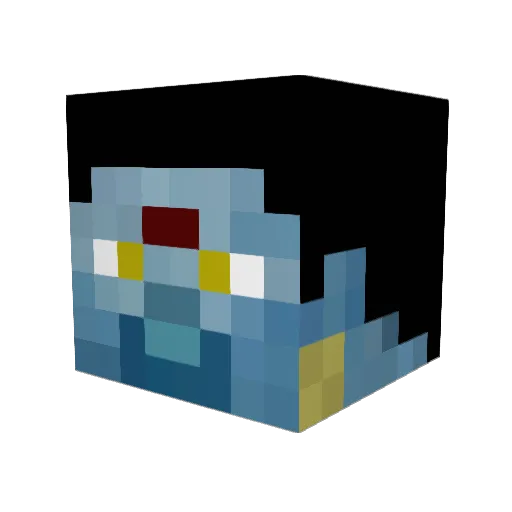 Abalih Minecraft avatar head, 3D render