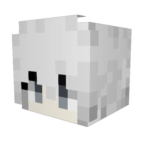 Abanini Minecraft avatar head, 3D render
