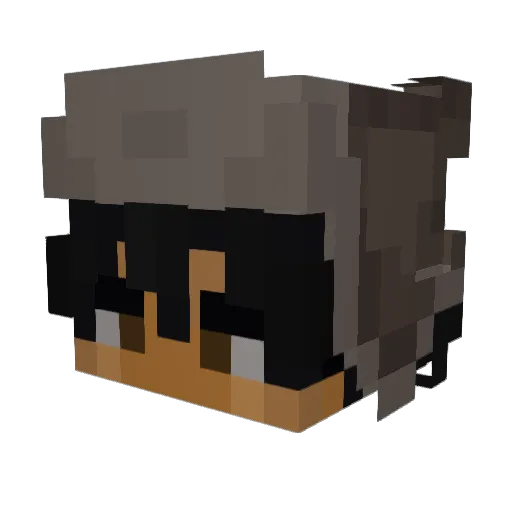 Abanto Minecraft avatar head, 3D render