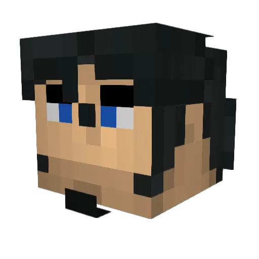 Abart9 Minecraft avatar head, 3D render