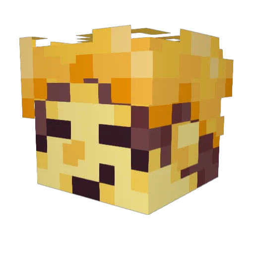 Abattu Minecraft avatar head, 3D render