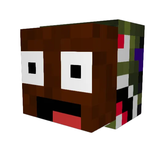 Abayaa Minecraft avatar head, 3D render