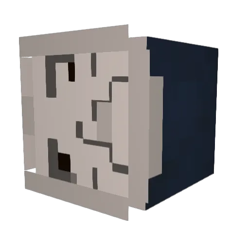 Abb3 Minecraft avatar head, 3D render
