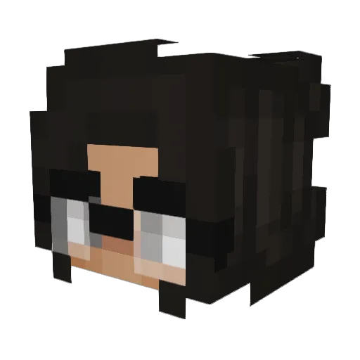Abba_04 Minecraft avatar head, 3D render
