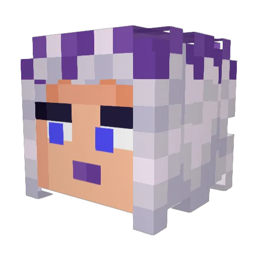 Abbachio Minecraft avatar head, 3D render